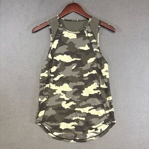 Lululemon Sculpt Tank Top Size S Camo Green Print Mesh